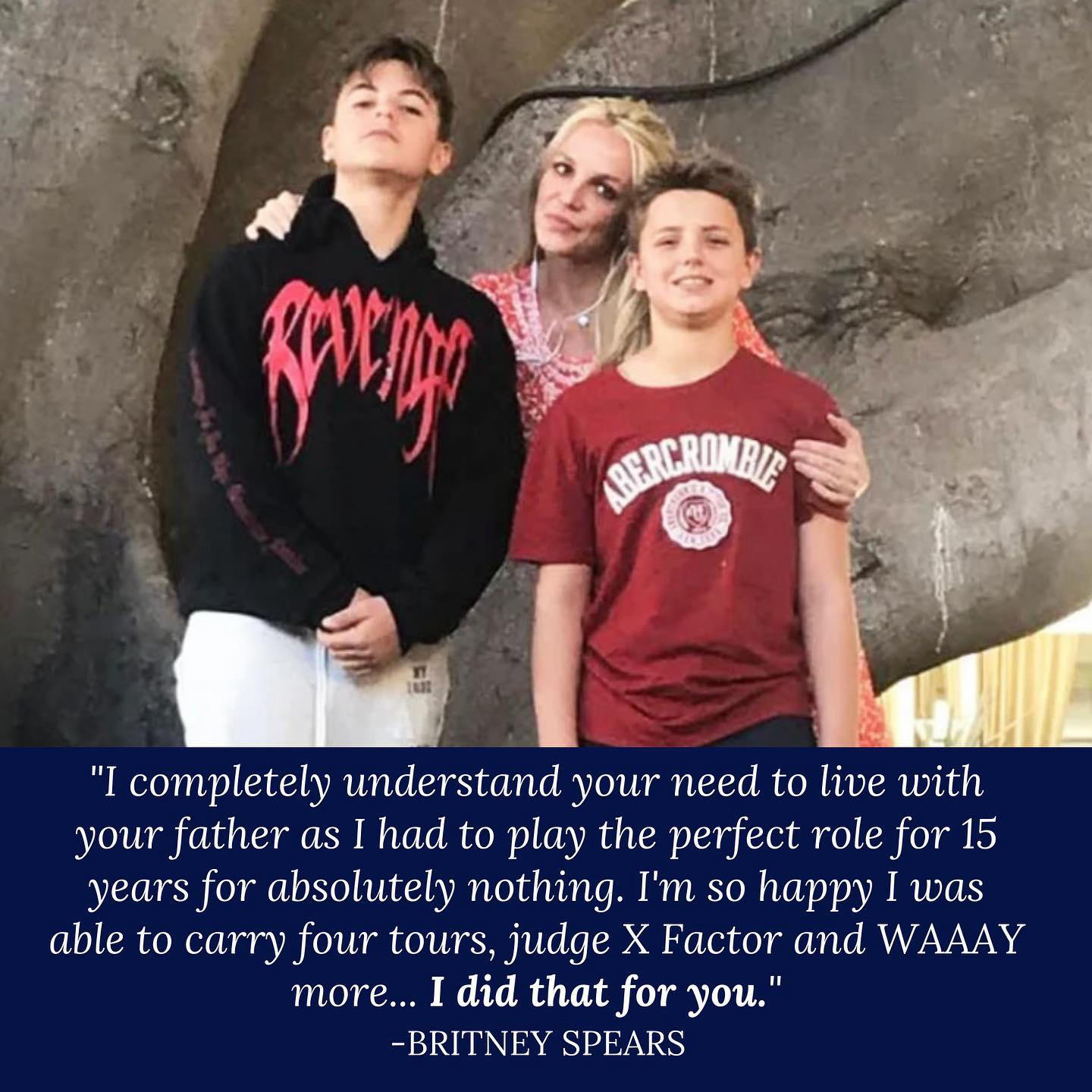 ExtraTV - Britney Spears has returned to Instagram to share a very personal message to her sons, aft