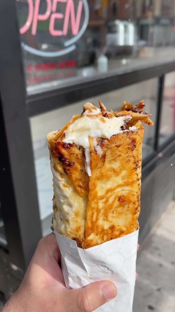 This chicken shawarma wrap is on FIRE